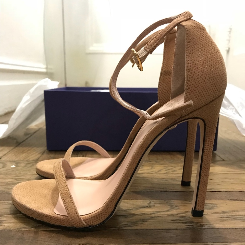 Stuart Weitzman Nudist Goosebumps in Tan 7